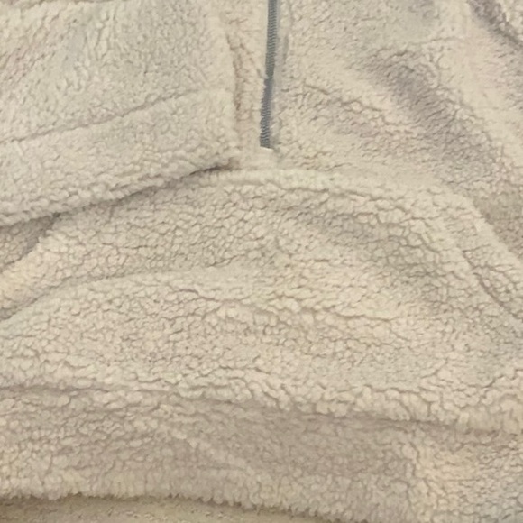 Lululemon Scuba Oversized Half-Zip Fleece Hoodie (Cream) - Picture 4 of 11